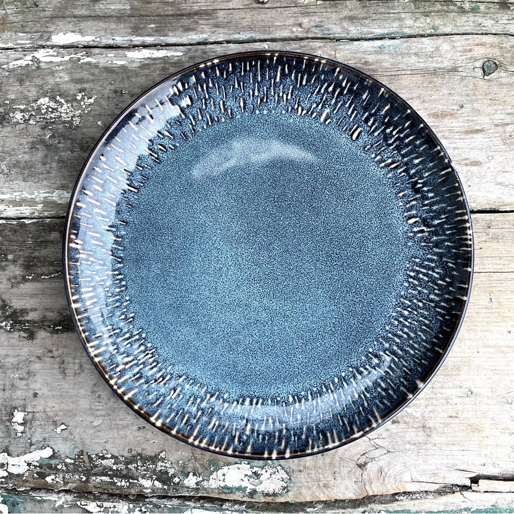 Meritage blue jasper salad plate nwt